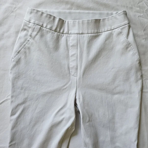 Spanx Stretch Shaping Pull-on White High-waist Bootcut Cropped Pants Size S - Picture 2 of 6
